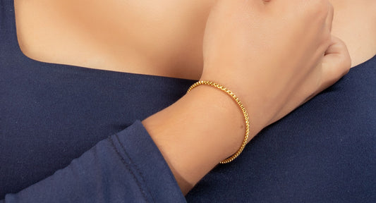 Pulsera Veneciana para Mujer en Oro Laminado